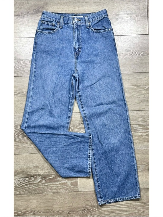 Levi's Denim - Levi’s High Waisted Straight Leg Jeans Medium Wash Cotton & Hemp Blend